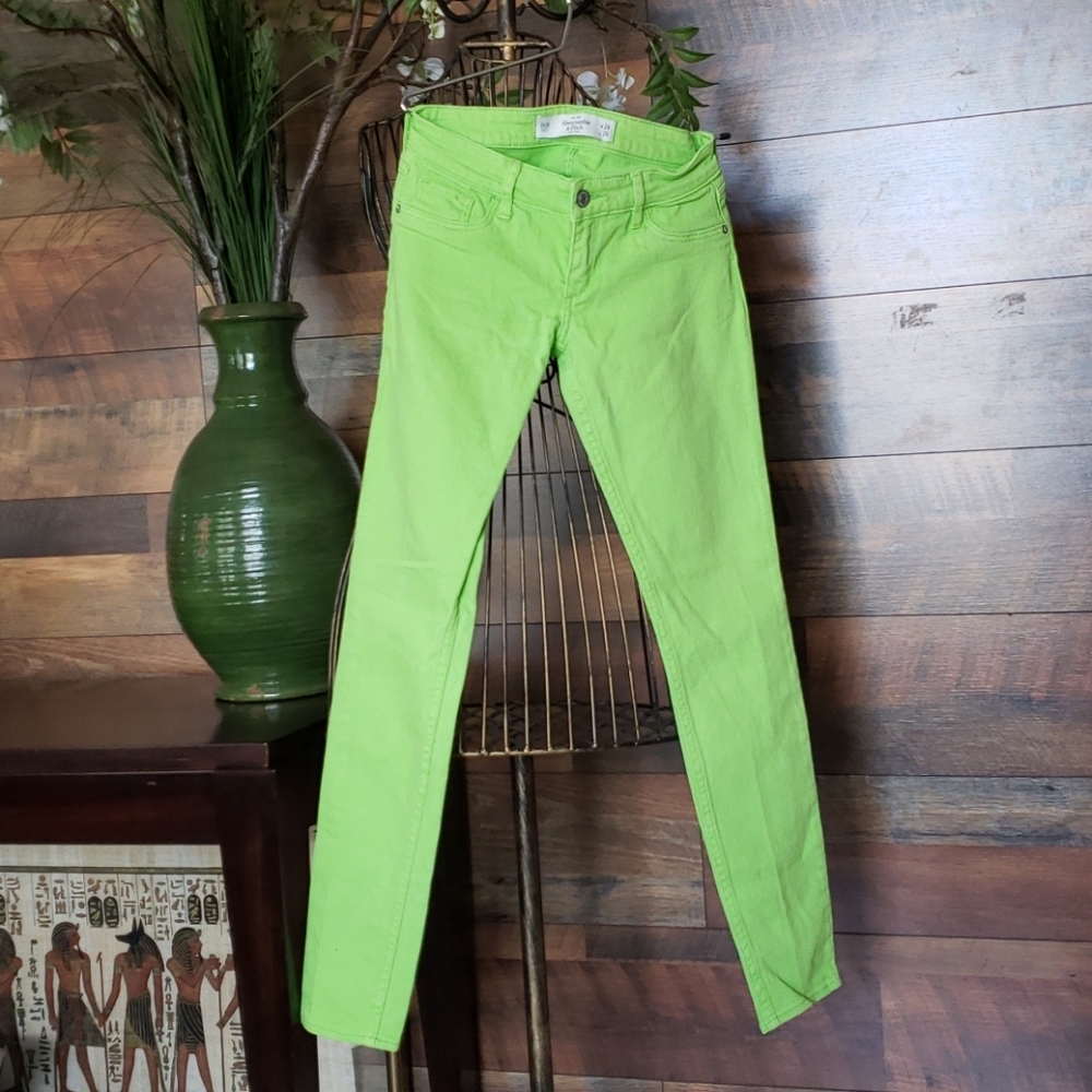 Lime green Abercrombie and Fitch pants